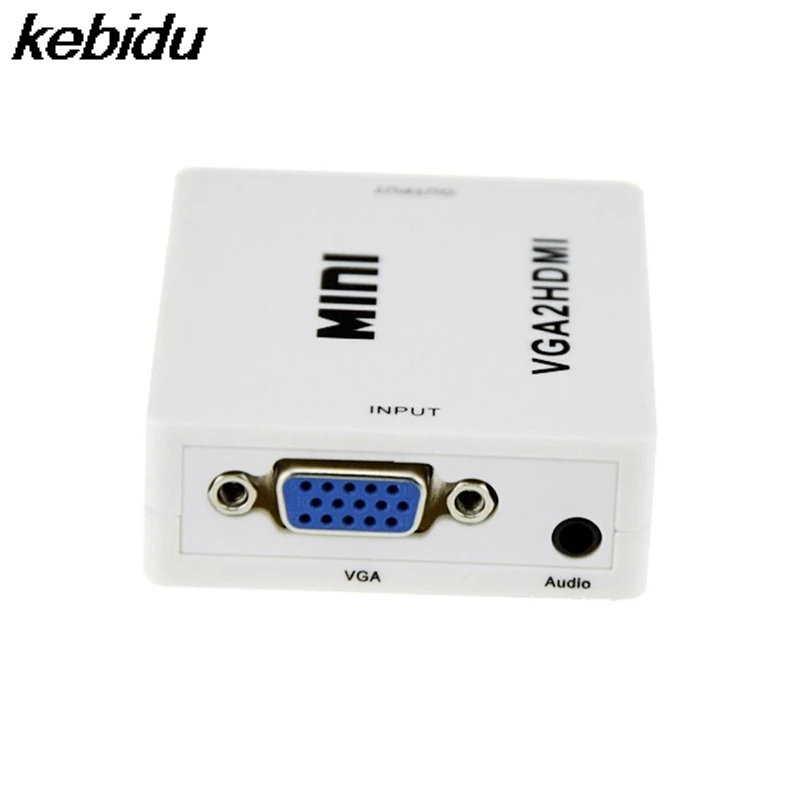 Kebidu 1080P мини VGA к HDMI адаптер Разъем для проектора ПК ноутбук HDTV с конвертер аудио