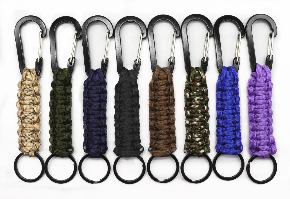 140kg Tensile Strength EDC 1PC Outdoor Survival Kit Parachute Cord Keychain Military Emergency