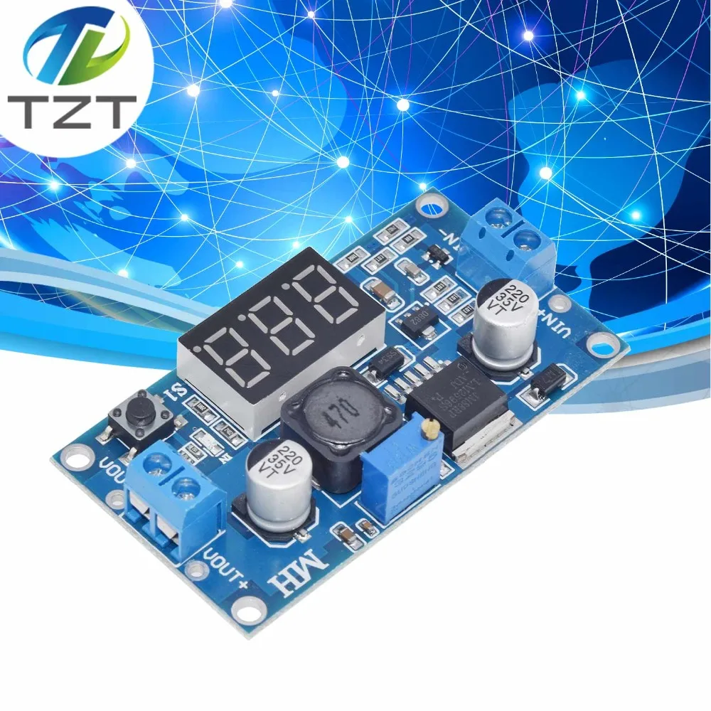 New LM2596 Led Voltmeter DC--DC to Buck Step Down Adjustable Power Supply Module