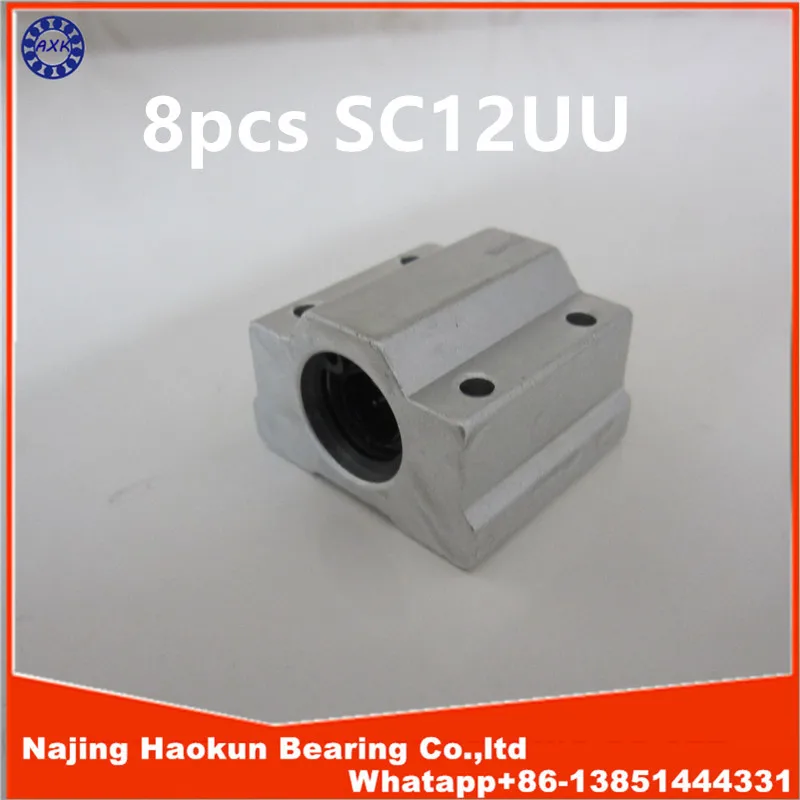 

High quality SC12UU SCS12UU Linear motion ball bearings slide block bushing for 12mm linear shaft guide rails 8 pcs/lot