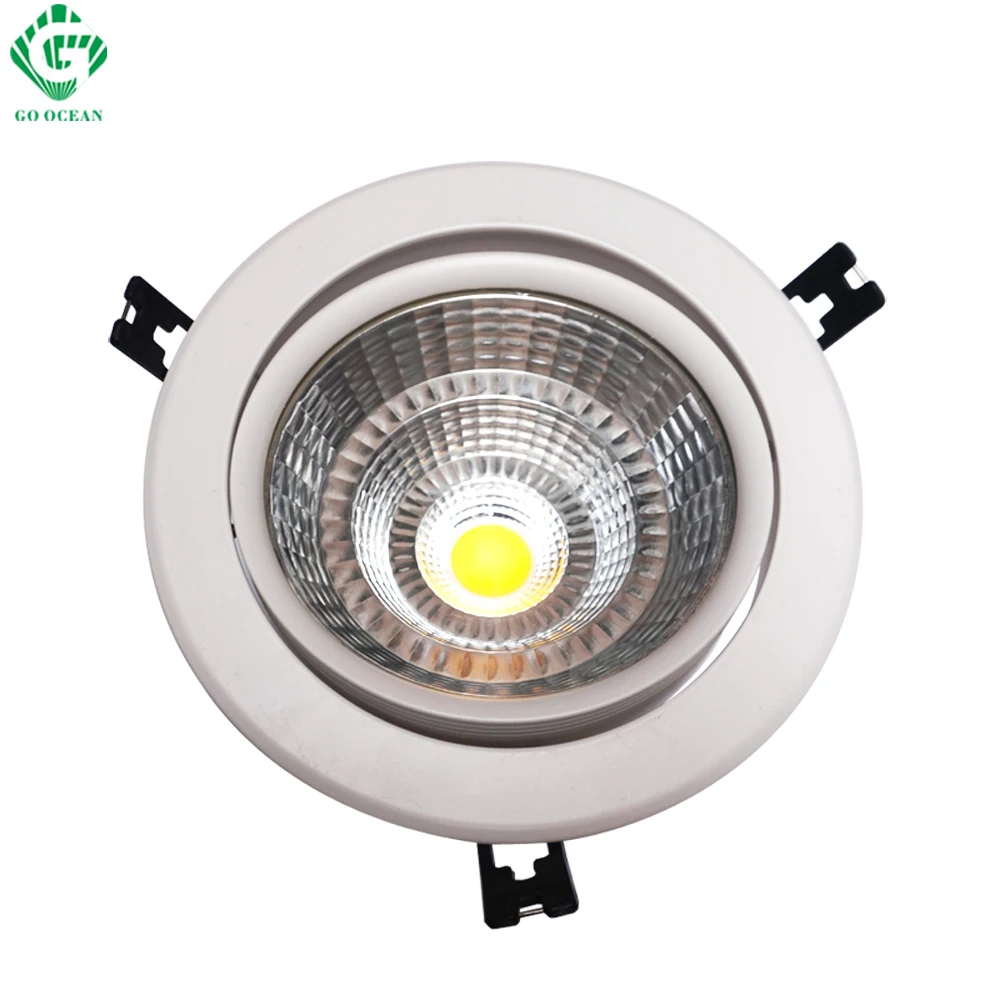 Светодиодные светильники Downlight 7W 10W 12W 15W 20W 30W 40W 50W Round Встраиваемые потолочные светильники с регулируемым потолочным светильником для кухни Освещение для кухни