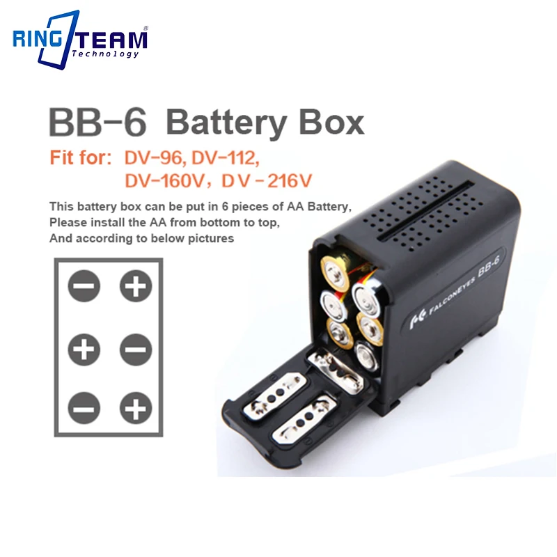 20Pcs/Lot BB-6 Falcon Eyes 6 Pcs AA Battery