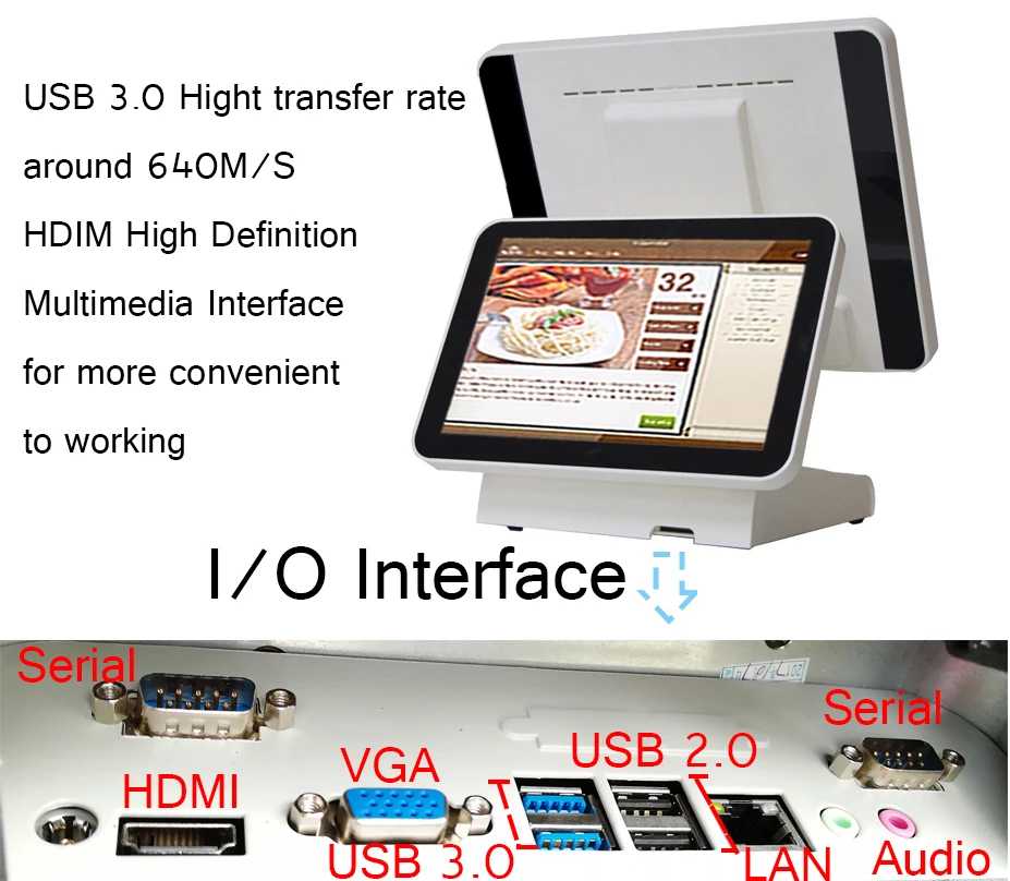 15 дюймов TFT светодиодный полный набор pos-терминал/Touch POS Системы все в одно касание POS Системы для ресторанов розничный магазин