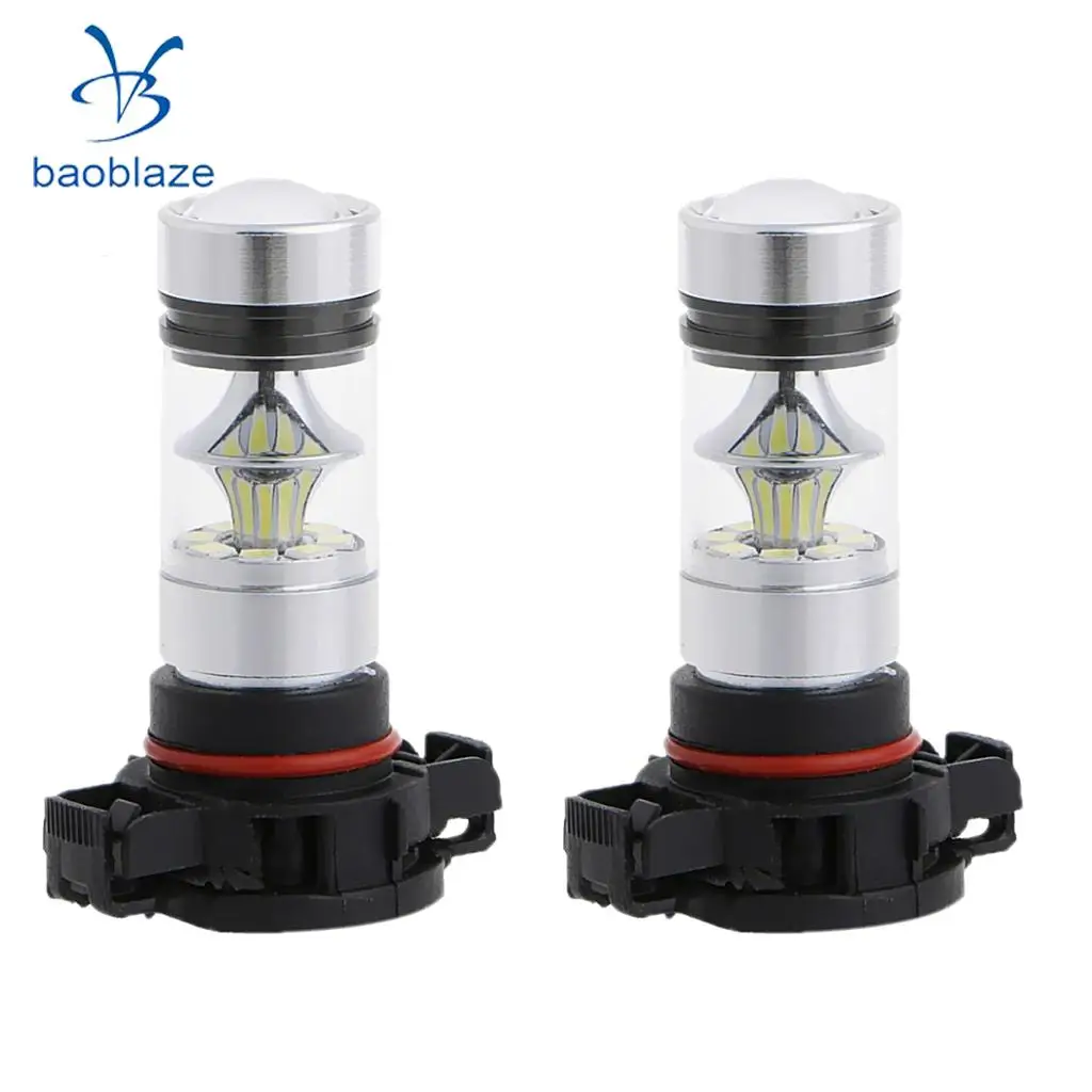 2X H16 6000K 100W высокомощный светодиодный прожектор лампы HID Белый|bulb lamp|100w high power ledpower