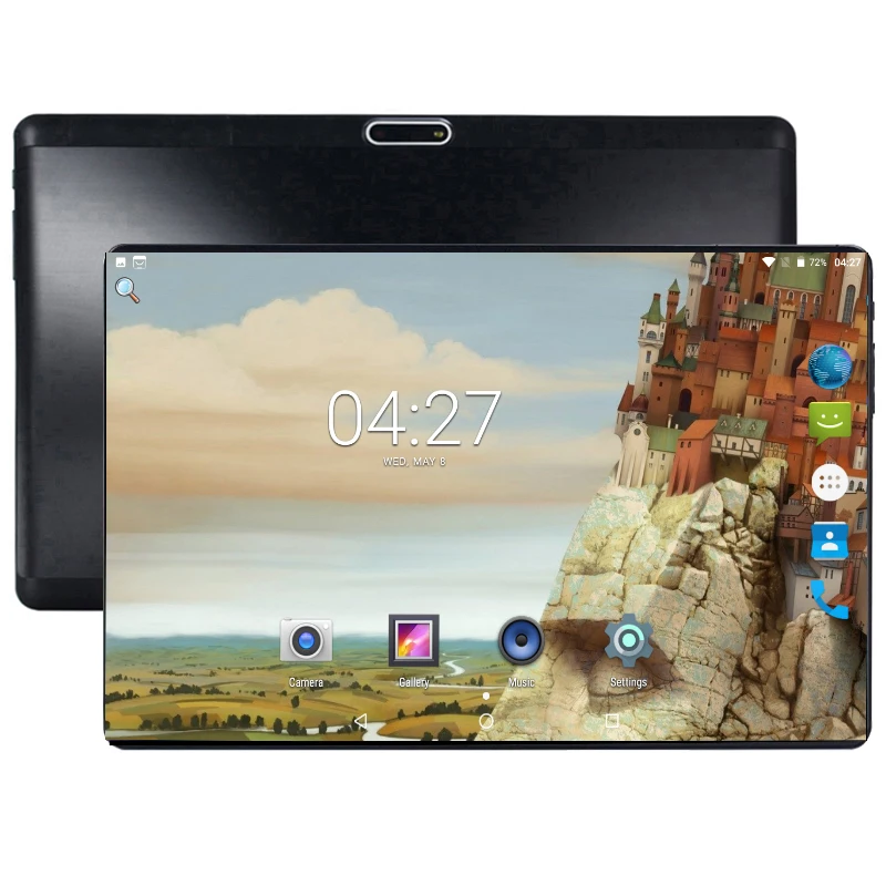 

New 2.5D Steel 10 inch Tablet 4G Phone Call 4GB-64GB Android 8.0 Bluetooth Octa Core 1.5GHz Dual SIM Support GPS Tablet PC+Cover