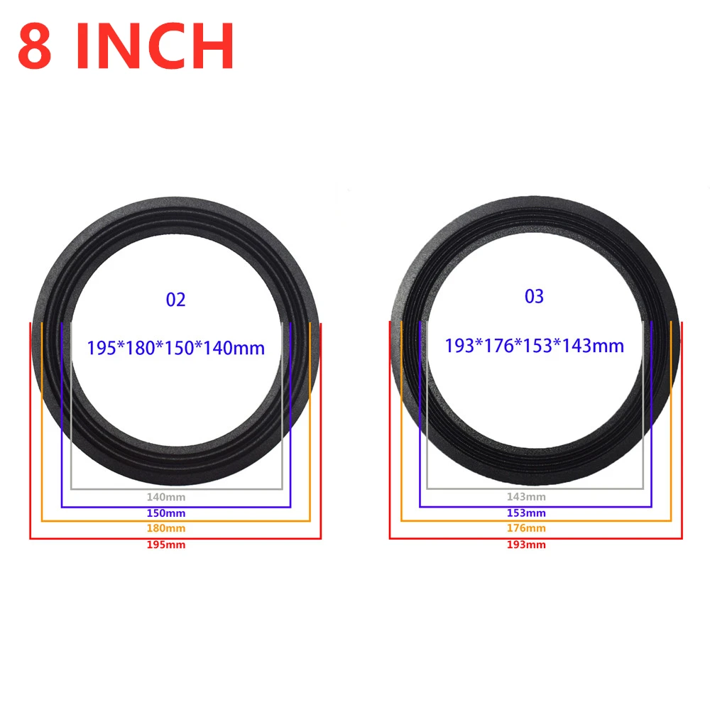 Сабвуфер складные края запасные части 8 дюймов сценический динамик объемная сторона DIY громкий динамик подвеска объемная Замена