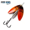 FISH KING Brass Material Long Cast Double Piece 10 Color With Treble Hook Fishing Lure ► Photo 2/6