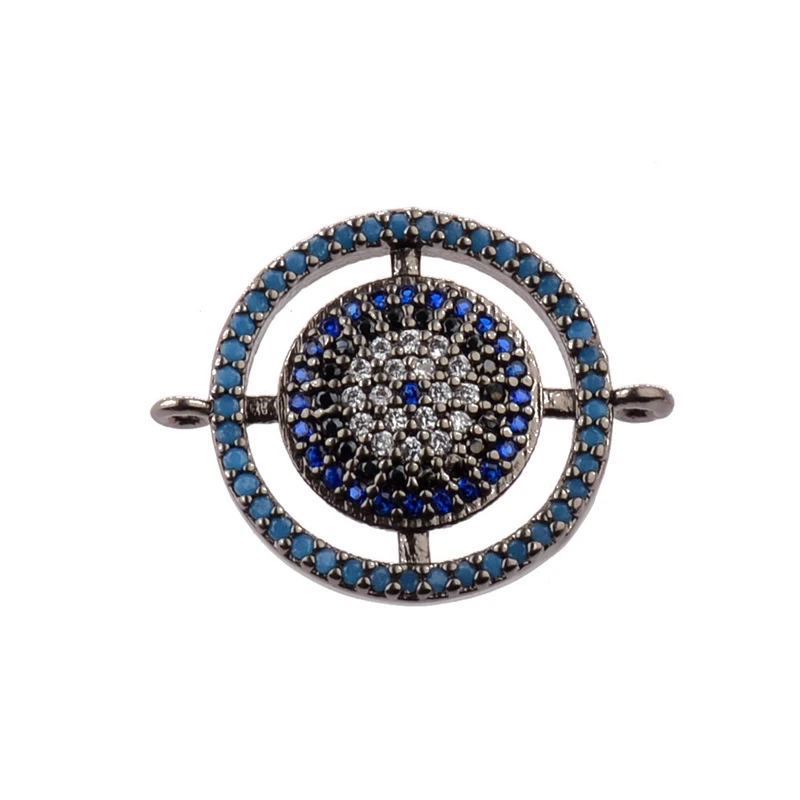 NEW Evil Eyes Connector Charms New Arrival Rhinestone Charm Pendants For Jewelry Making Diy Accessories Beads cz Compass Jewelry Findings