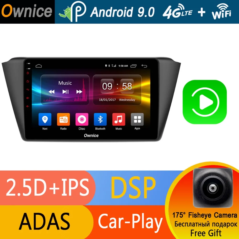 9" IPS Octa Eight core Android 9.0 DVD GDP Car Radio Player for Skoda Fabia 2015 2016 4GB RAM 32GB ROM Support DVR DSP CarPlay |