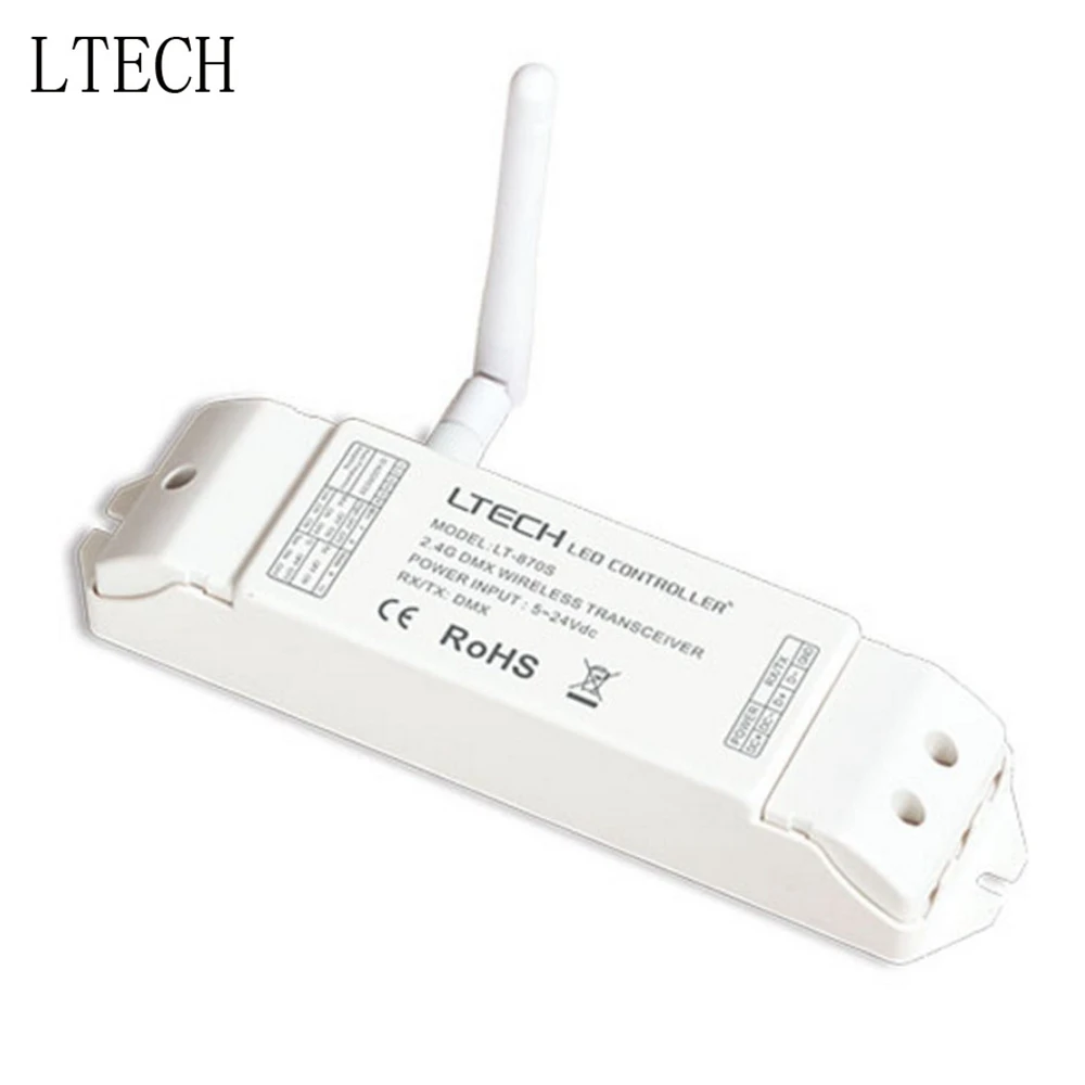 

LTECH LT-870S 2.4G Wireless DMX512 Transceiver DMX512 Signal Input/Output Supports Point-to-point And Point to Multi- poi