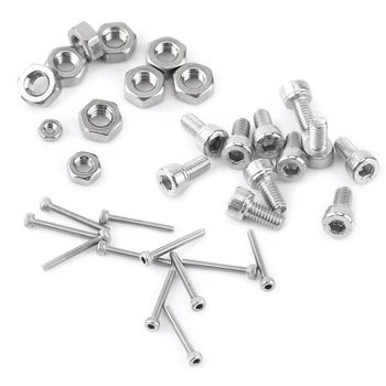 

480pcs Hex Socket Head Cap Screws M2 M3 M4 Stainless Steel Nut Assortment Kit Set With Platic Box