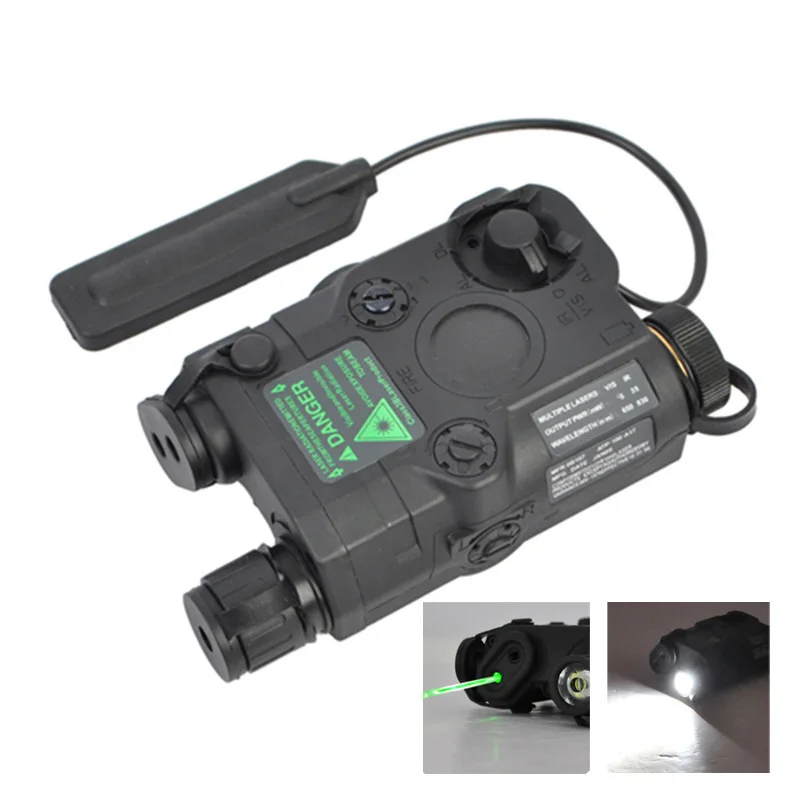 

AN/PEQ-15 Tactical Green Dot Laser Battery Case with White LED Flashlight and IR Illuminator Outdoor Hunting Shooting Device Men