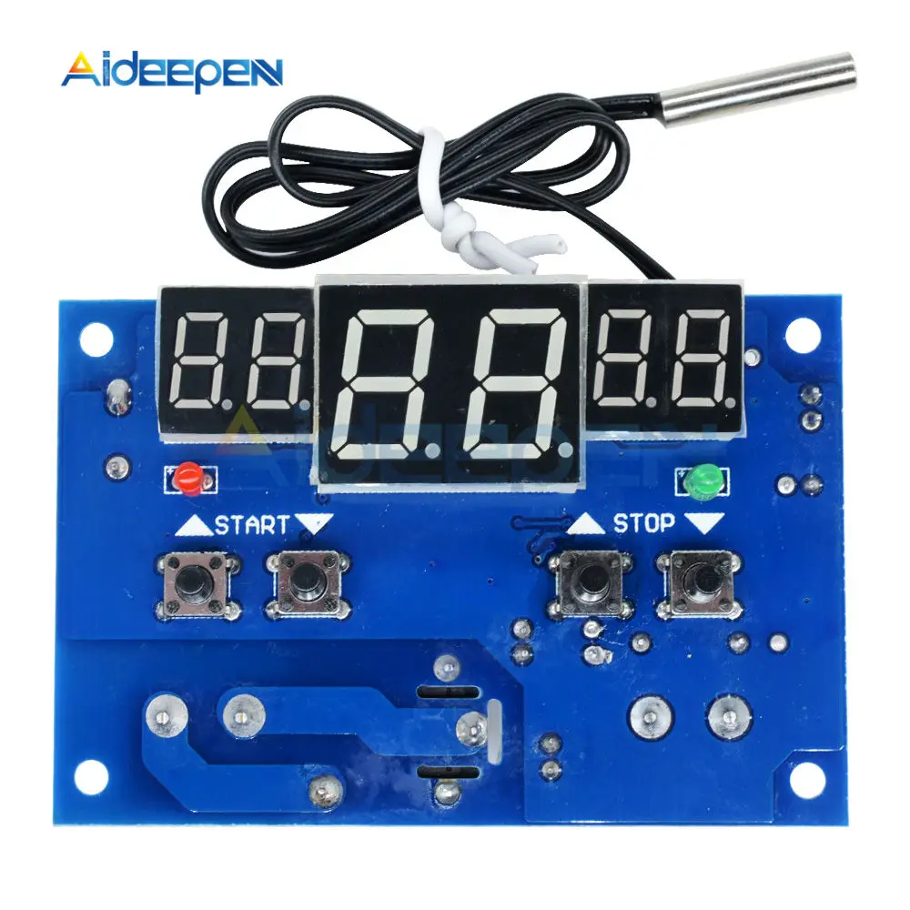 

W1401 DC 12V LED Digital Display Thermostat Intelligent Temperature Controller Thermometer Control with NTC Sensor