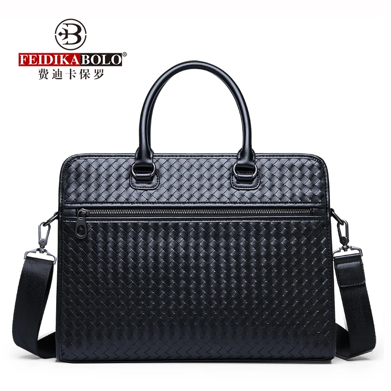 Feidikabolo High-quality Woven Horizontal Men's Handbag New Fashion ...