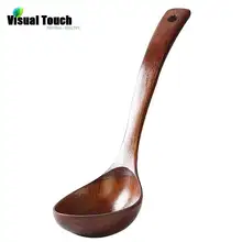 Cuchara para cocina de madera Visual Touch, utensilio para sopa, cucharón, cuchara Vintage, comida segura