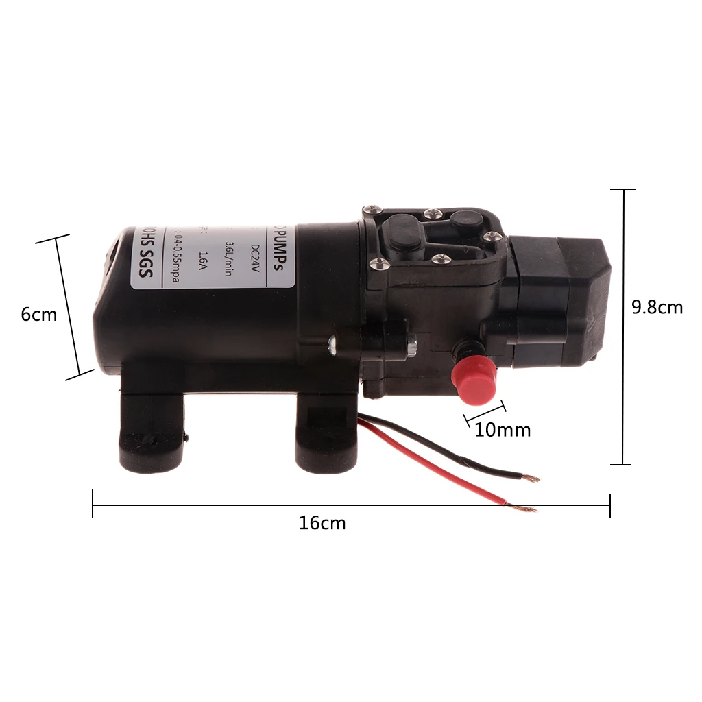 12-24V High Pressure 3.6L/min Water Pump Car Boat Wash Spray Transfer Pump Utility Pumps for Water Purification Treatment	