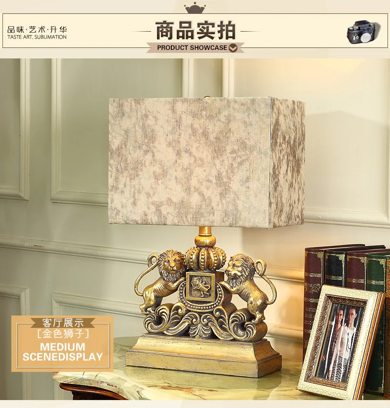 Tuda Lion American Table Lamp For Bedroom Bedside Lamp Decoration Ideas European Style Luxury Sitting Room Lamps And Lanterns Table Lamps For Bedroom Table Lampamerican Table Lamps Aliexpress