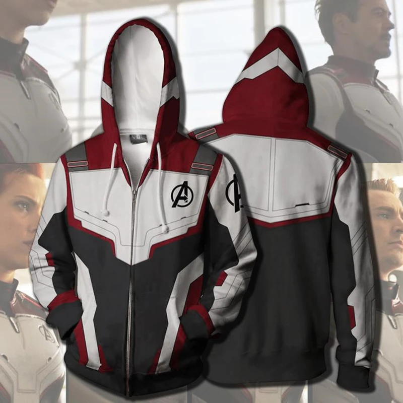 Movie Avengers Endgame Infinity War Quantum Realm 3D Print Hoodies Sweatshirts Cosplay Hooded Casual Coat Jacket