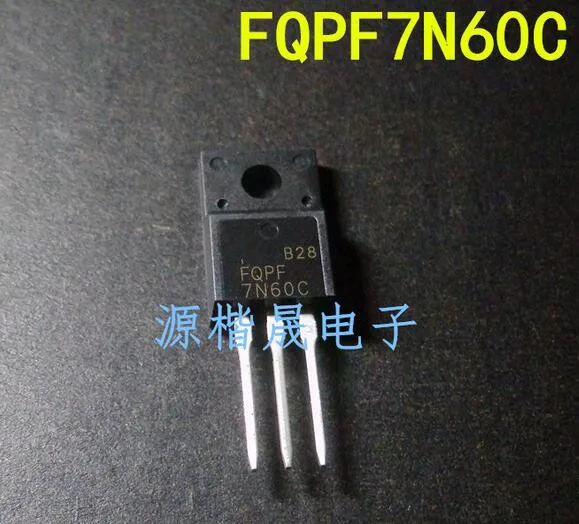 

10pcs/lot FQPF7N60C 7N60C 7N60 TO-220 In Stock