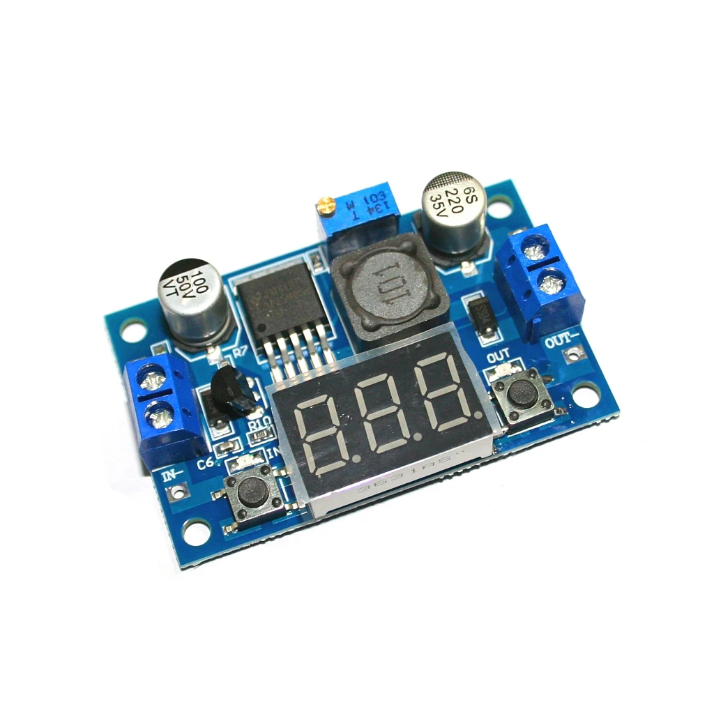 

LM2596 LCD LM2596S LED Voltmeter ADJ DC-DC Step-down Adjustable Power Supply Module with Digital Display Diy Kit
