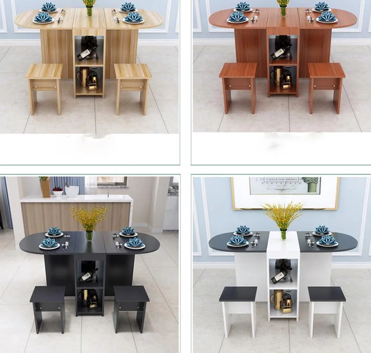 Household simplicity Folding Family Dining Room Sets Table and Chairs Home Furniture Desk Mesa de comedor plegable Household simplicity Folding Family Dining Room Sets Table and Chairs Home Furniture Desk Mesa de comedor plegable