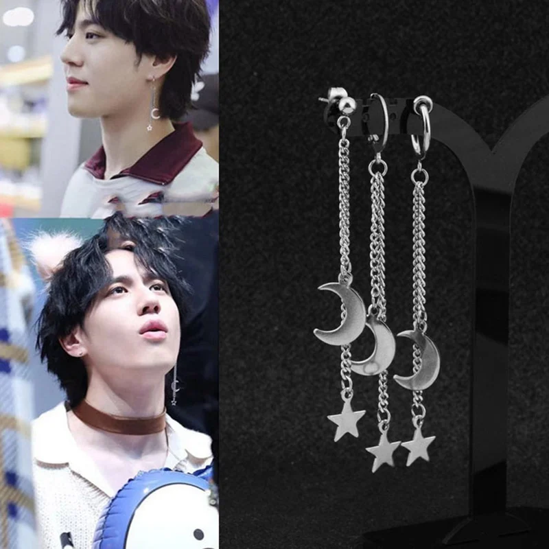 1 шт. корейские серьги гвоздики KPOP Got7 Kim YuGyeom альбом получили его модные ювелирные