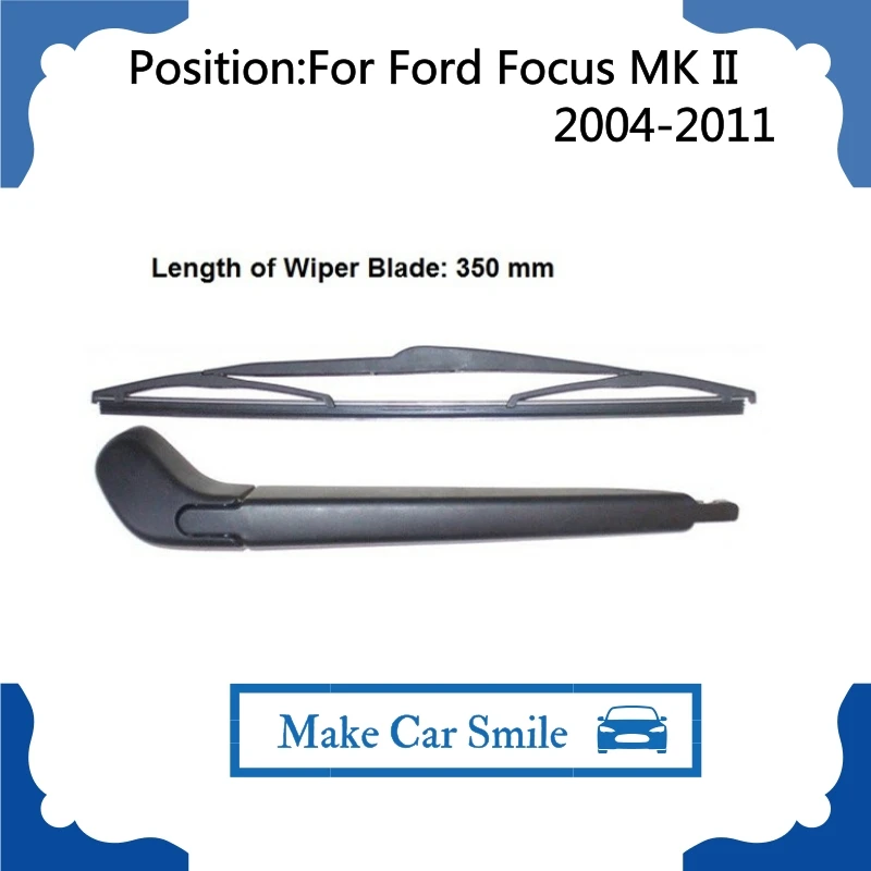 For Ford Focus MK II 2004 2011 Hatchback Rear Wiper Arm & Blade Setmk