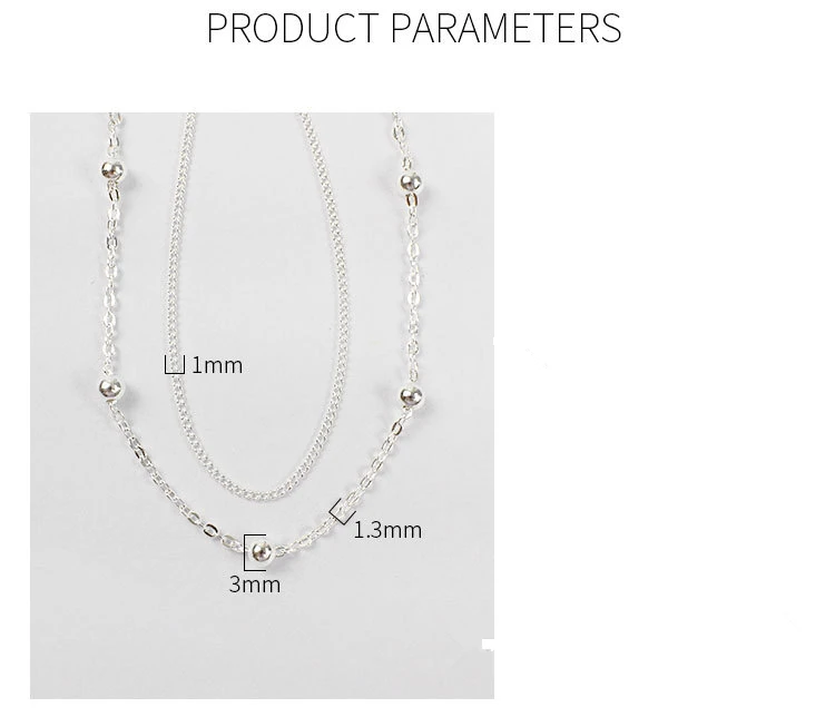 HFYK, модные высококачественные браслеты из серебра S925 пробы с бусинами для женщин, двойные цепочки, серебряные браслеты для женщин, модные браслеты