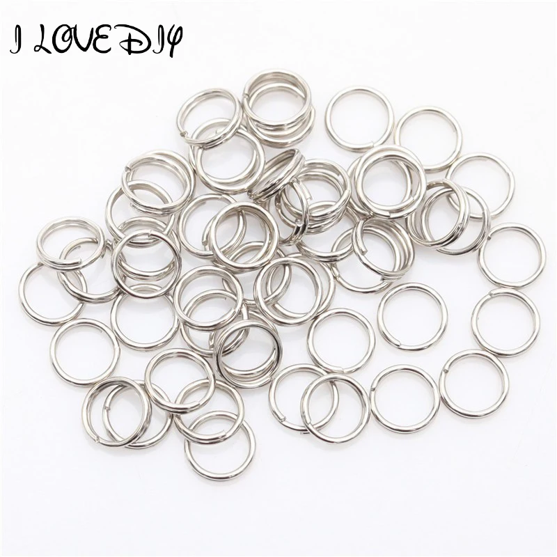 

Wholesale Silver Plated Metal Fishing Split Rings Connector Findings Key Rings 4mm 5mm 6mm 7mm 8mm 10mm 12mm for Jewelry Making