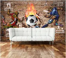 

WDBH Custom photo 3d wallpaper Retro vintage football bar painting home decor living room 3d wall murals wallpaper for walls 3 d