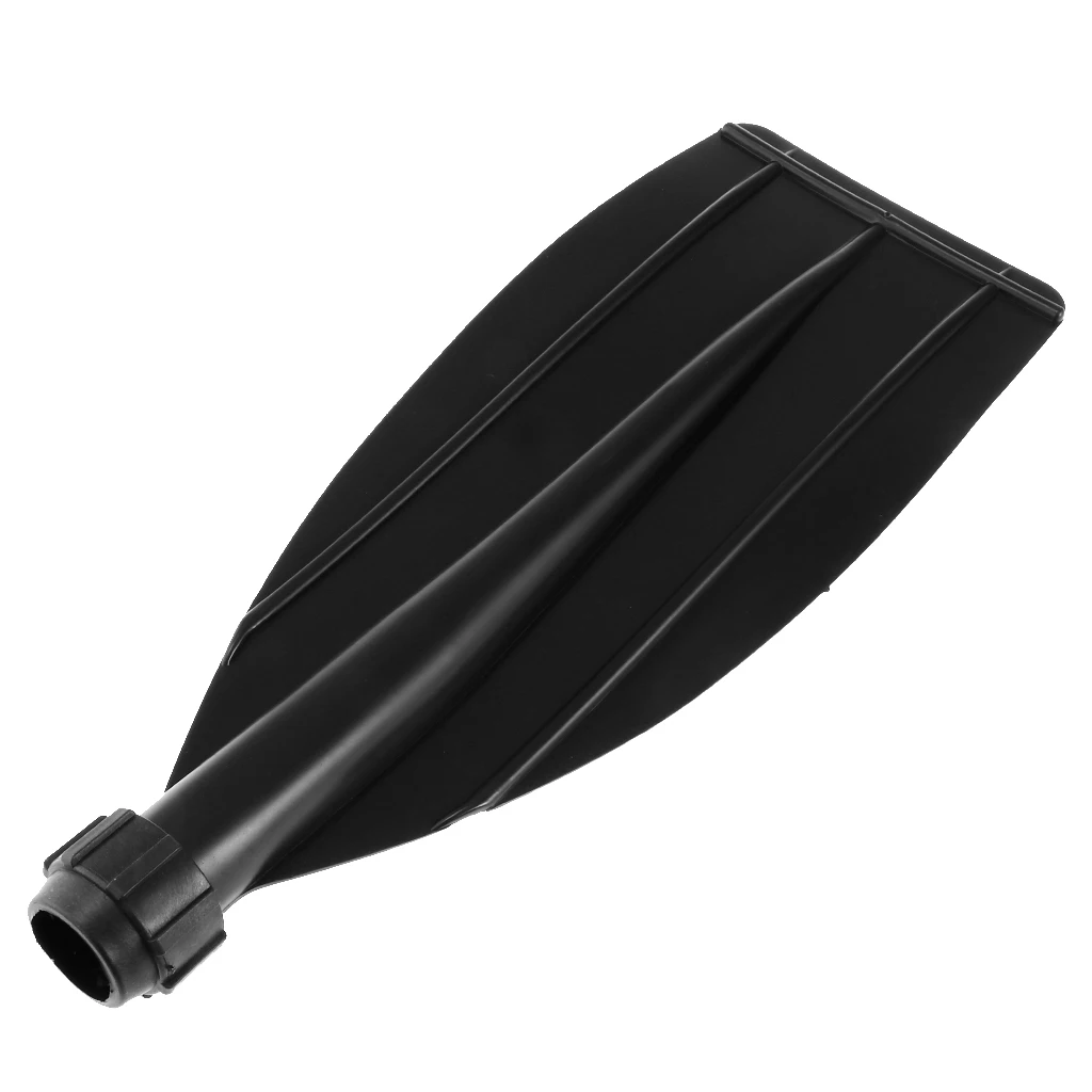 1 Pcs 13.9x3.7cm PVC Screw-On Kayak Curved Paddle Blade Rowing Boat Canoe Oar Leaf Attachment Replacement Black