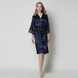 SILKBEUTY халат наборы для ухода за кожей для женщин вентиляции шелковые пижамы новый осенний кардиган домашний интерьер удобные