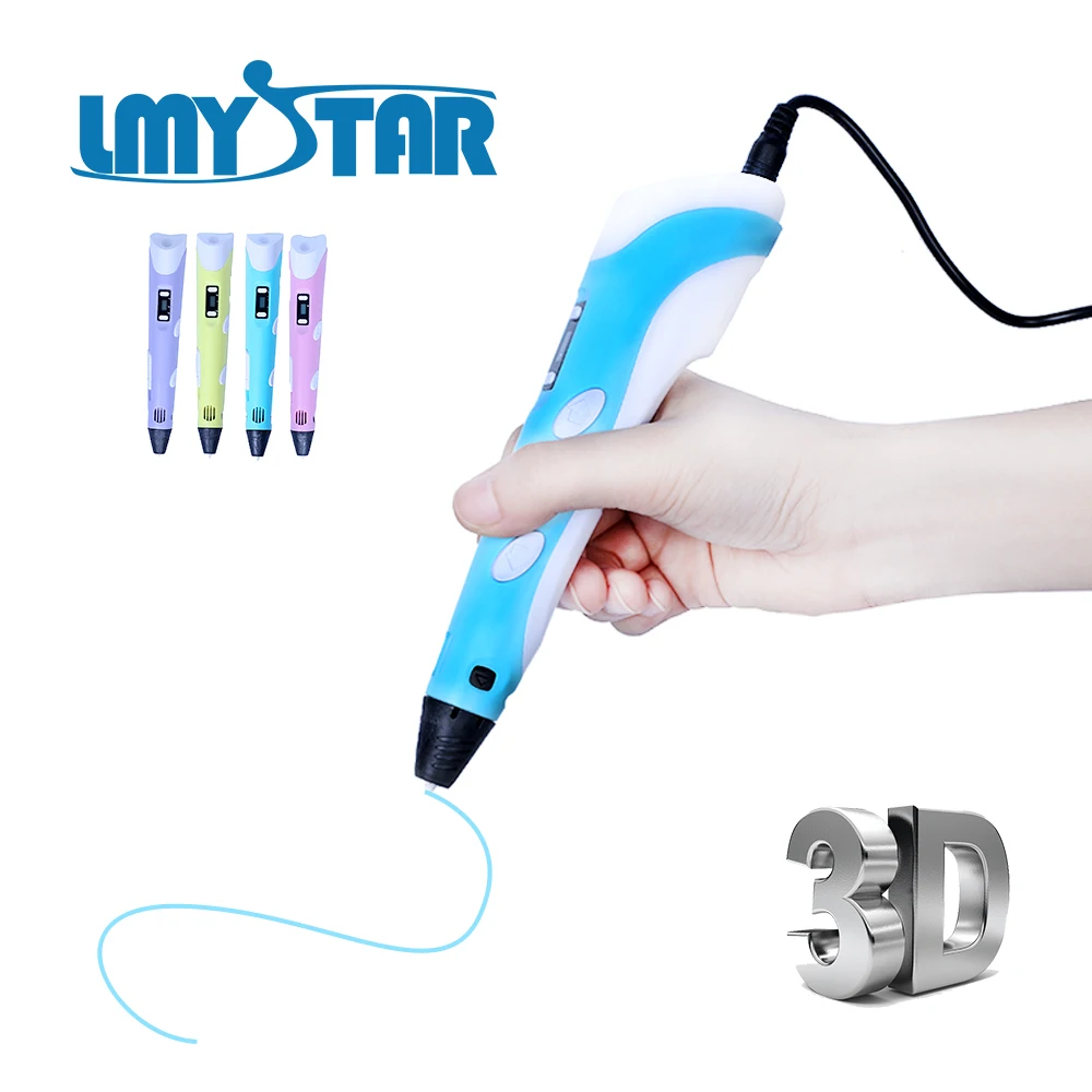 

LMYSTAR 3D pens RP-100B LED Display DIY 3D Printer Pen With 3 Color 9M PLA for Kids Drawing Tools