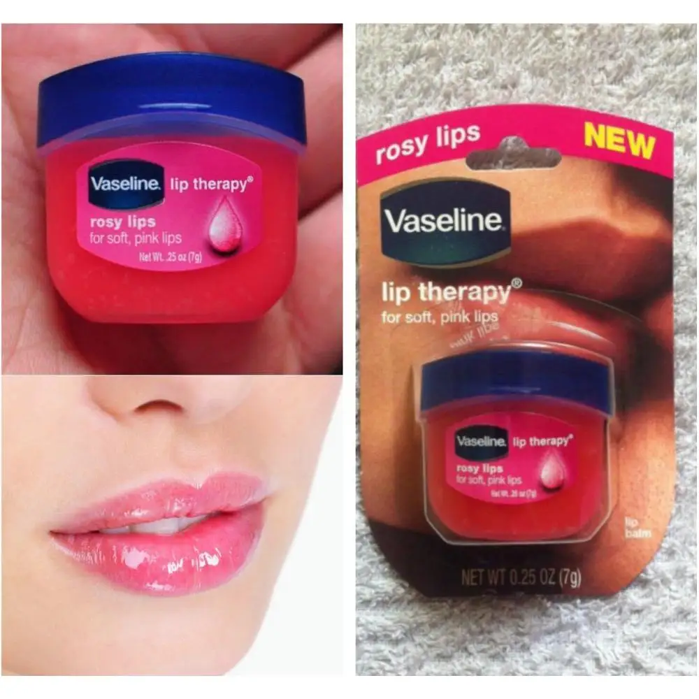 Harga Perawatan Bibir Vaseline Therapy Petroleum Jelly Lip Balm Set Make Up Lipstik Dasar Pelembab Hydrating Lip Plumper BABY LIPS Rosy 7G