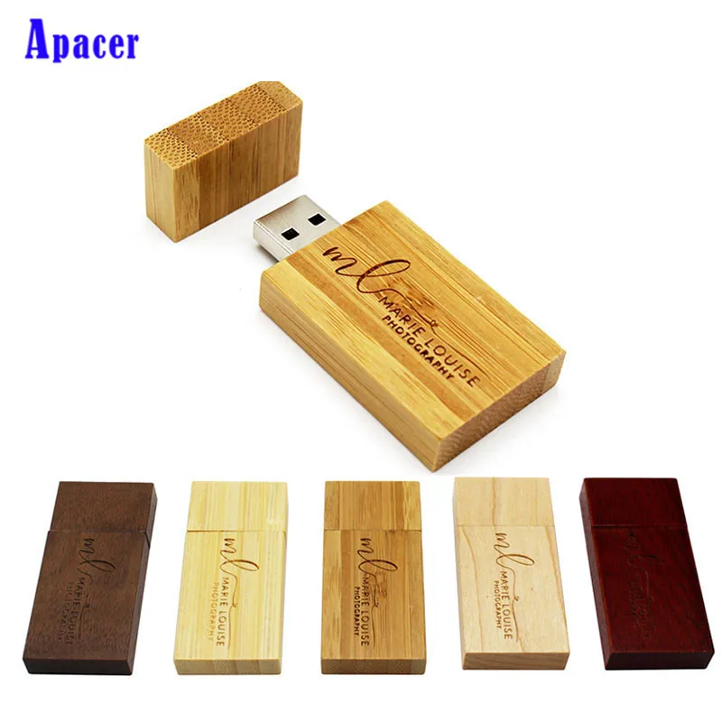 Apacer Настроить Деревянный с логотипом, usb flash drive4GB 8 Гб 16 32 64 GBpen накопители клена фотографии альбом