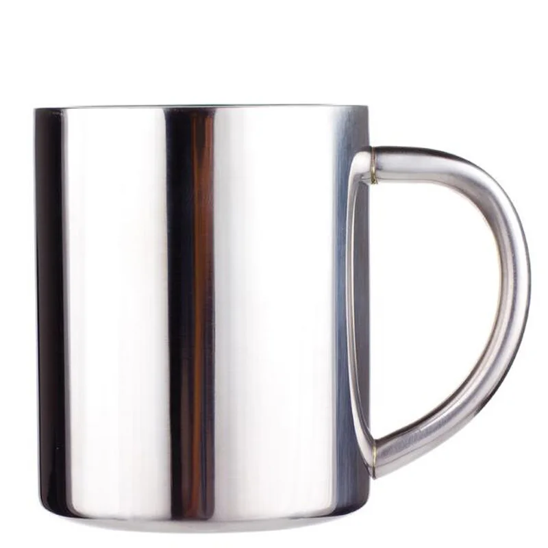 

2PCS/SET Double Layer Stainless Steel Coffee Mug Hot Resistant Water Cup Coffee Cup Free Shipping