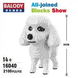Balody модель собаки Пудель мини блоки DIY сборка животное модель такса кирпич игрушки для детей Подарки обучающая игрушка 16040