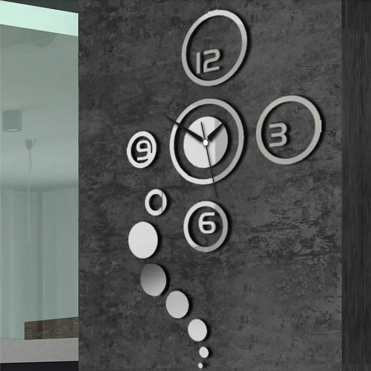 2016 mirror effect ring wall clock modern design wall decor wall decoration living room home decor