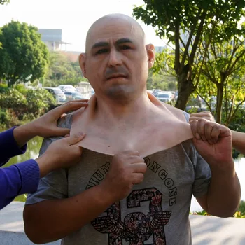 

Soft Silicone skin realistic mask Silicone masks for middle-aged men in Europe soft silicone realistic mask QTN-1