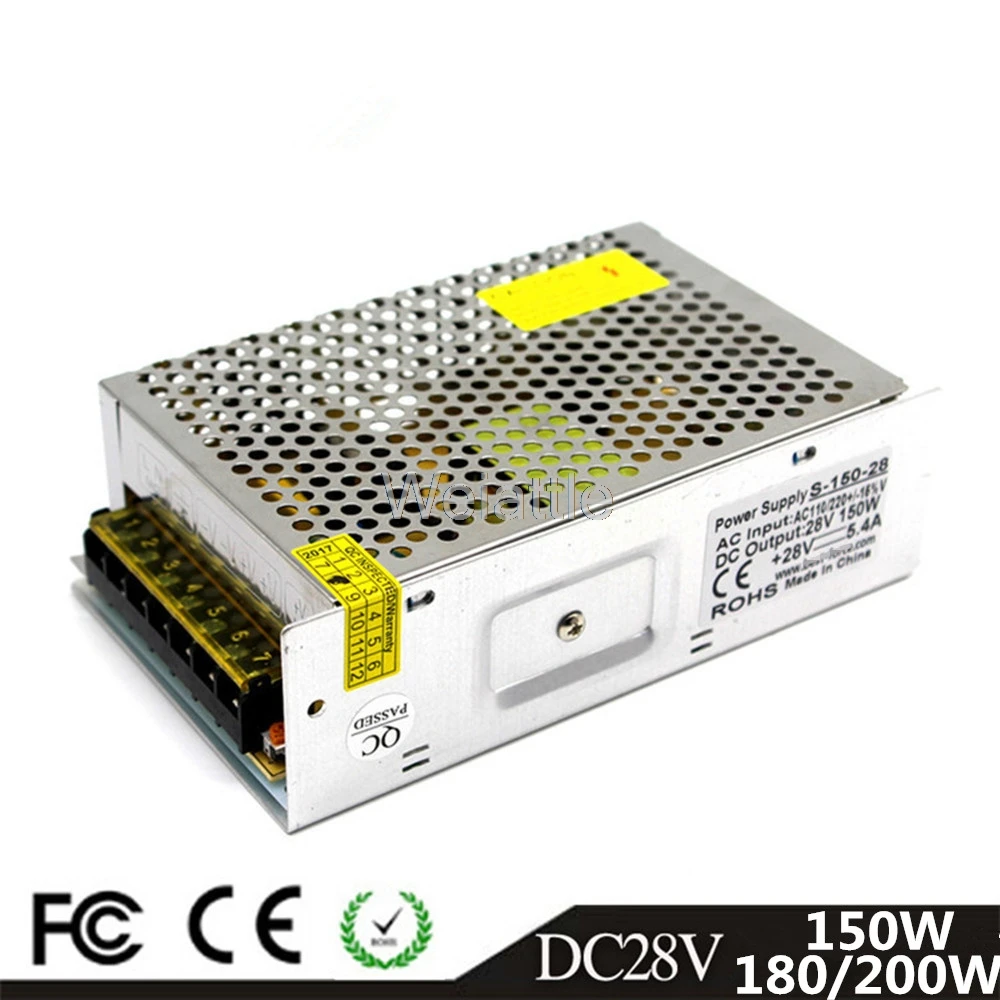 DC28V 150 Вт 180 200 светодиодный световой ремень импульсный источник питания 110/220 В