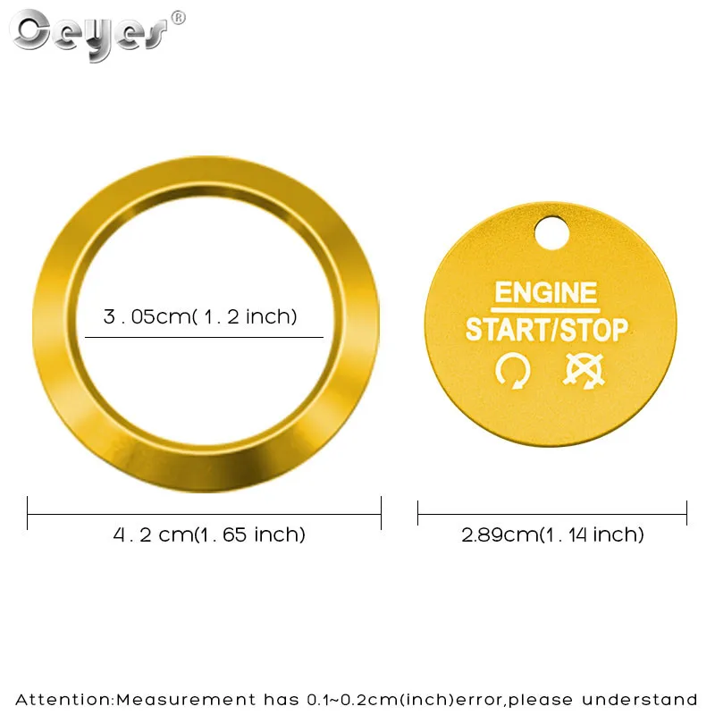 Car Start Engine Button Key Ring for FORD (40)