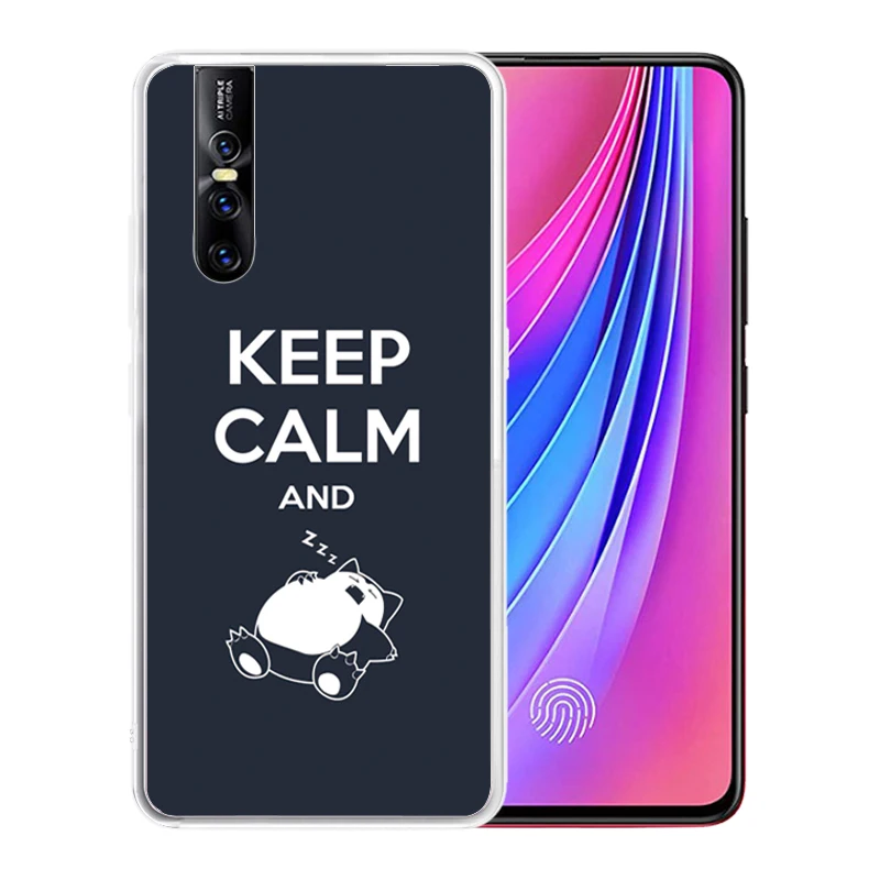 Soft Silicone Clear TPU Case for VIVO V17 Pro Nex 3 S1 Asia V15 V11 V9 V7 V5 Youth Durable Keep Calm and Carry On Cover | Мобильные