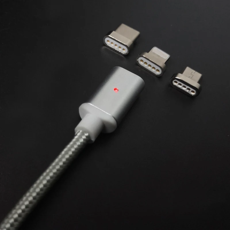 Магнитный кабель 3 в 1 IOS/type C USB/Micro USB зарядное устройство для телефона, зарядный кабель для телефона Android для iPhone X 8 7 6 6S 5 5S Plus