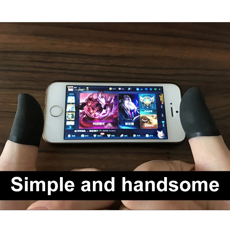 10Pcs Mobile Finger Sleeve TouchScreen Game Controller Sweatproof Gloves for Phone Gaming -Drop