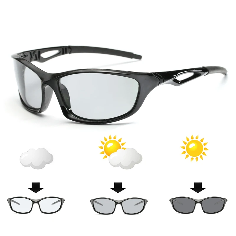 2019 New Hot Sale Photochromic Polarized Sunglasses Men Women Retro Discoloration Driving Outdoors Sport Sun Glasses UV400 Gafas
