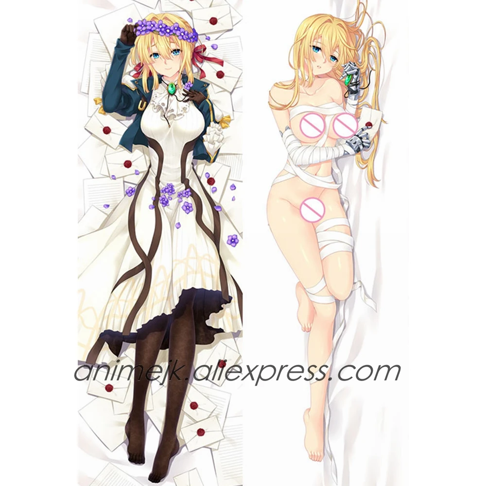 Аниме JK фиолетовый Evergarden Dakimakura Косплэй тела подушку чехол с рисунком из японского мультфильма сексуальная девушка 18R обнять наволочка чехол