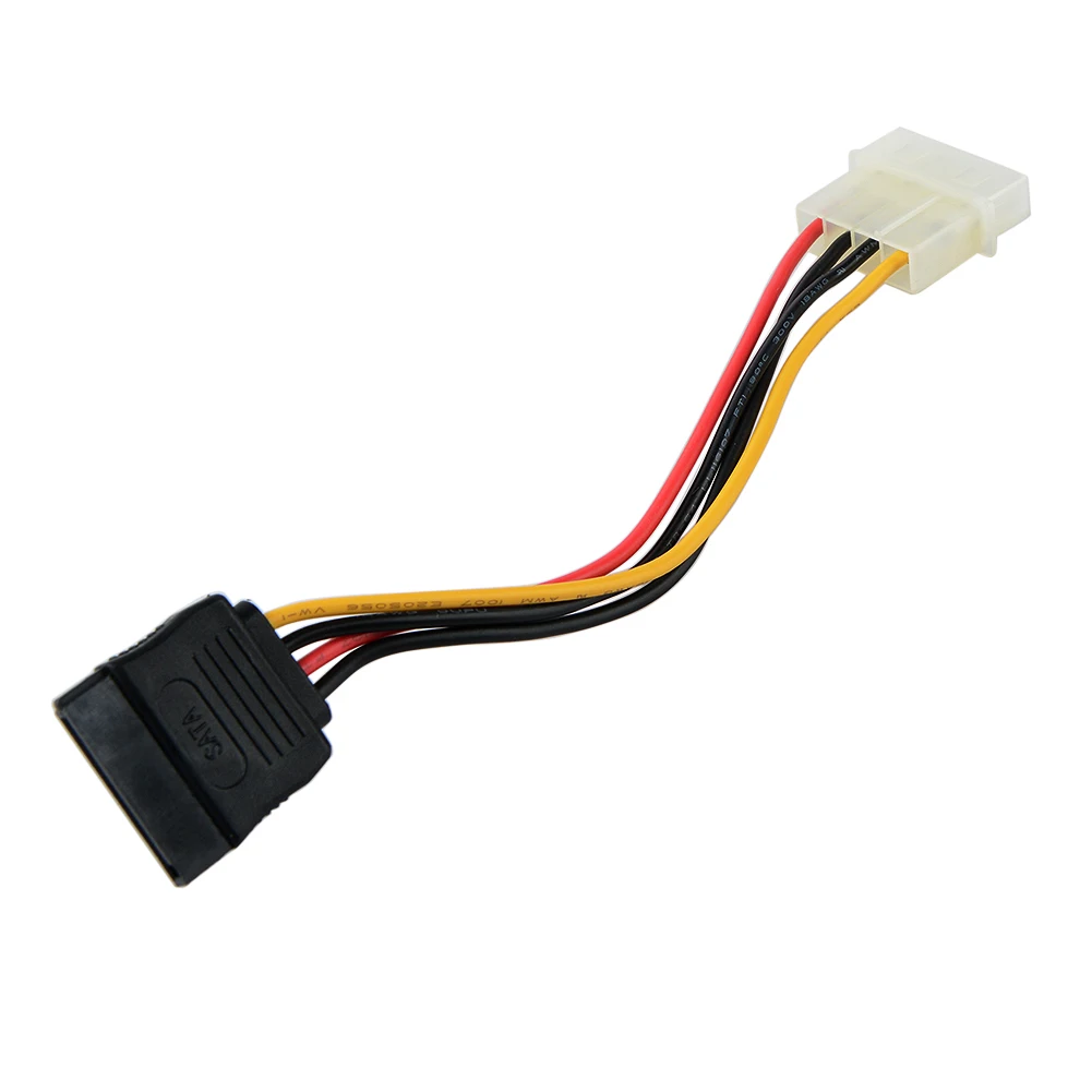 10cm 15Pin SATA Male to 4Pin IDE Molex Female Power Cable Cord Wire for  Motherboard Hard