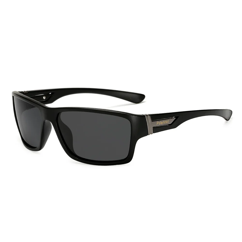 Спортивные мужские солнцезащитные очки, поляризованные, высокое качество, люксовый бренд, UV400, черные, синие, зеркальные, солнцезащитные очки для вождения, очки с квадратной оправой, gafas de sol