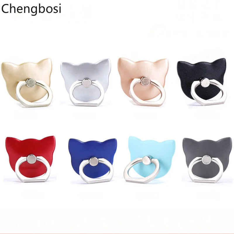 

Cat Finger Ring Holder Mini Cute Plastic PC Phone Holder for Iphone X XS MAX Sumsung Xiaomi 360 Rotation Finger Ring Holder