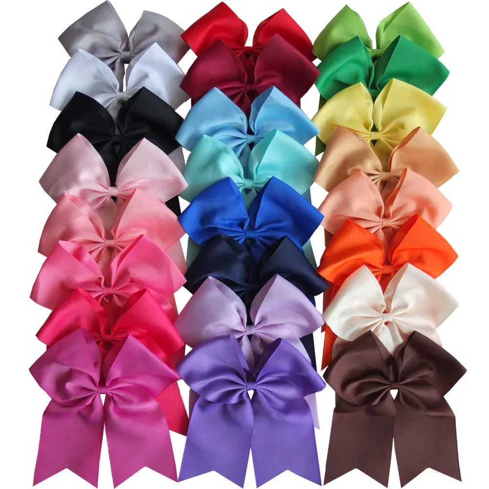 40 pcs 8 inch Celebrating Bow Clips Large hair bow Cheerleading bow Hair clip Hairpin Baby Teen Girls Women Hair bow Accessories baxinier girls white cheerleading trainers shoes kids training dance tennis shoes lightweight youth cheer competition sneakers